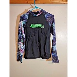 Ron Jon Surf Shop Women's L Rash Guard Y2K Vintage Fashion Designer Performance